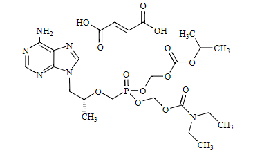 Diethylaminocarboxymethyl POC Tenofovir Fumarate